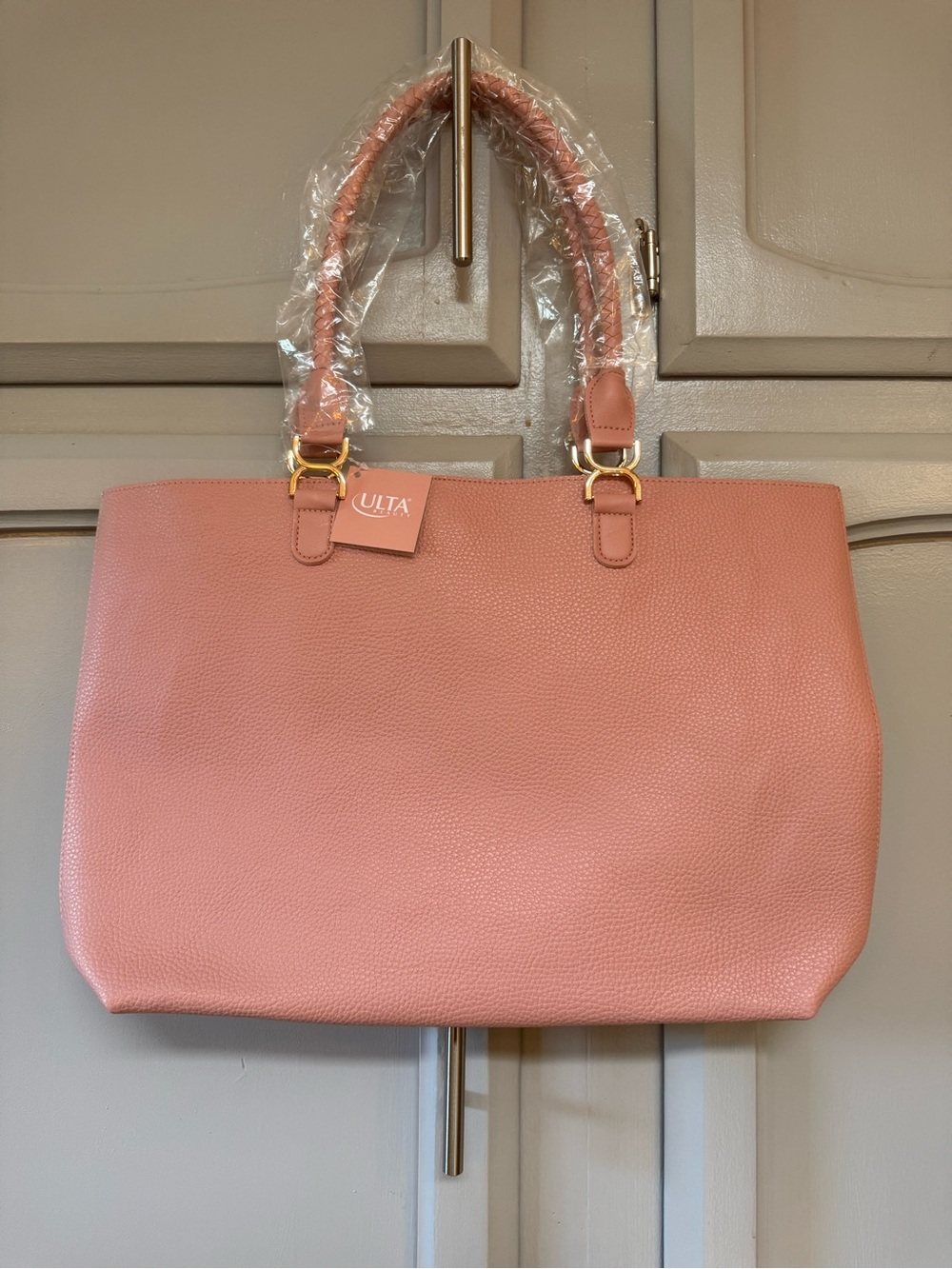 NWT Ulta Beauty Pink Tote Bag - Spacious Pebbled Handbag